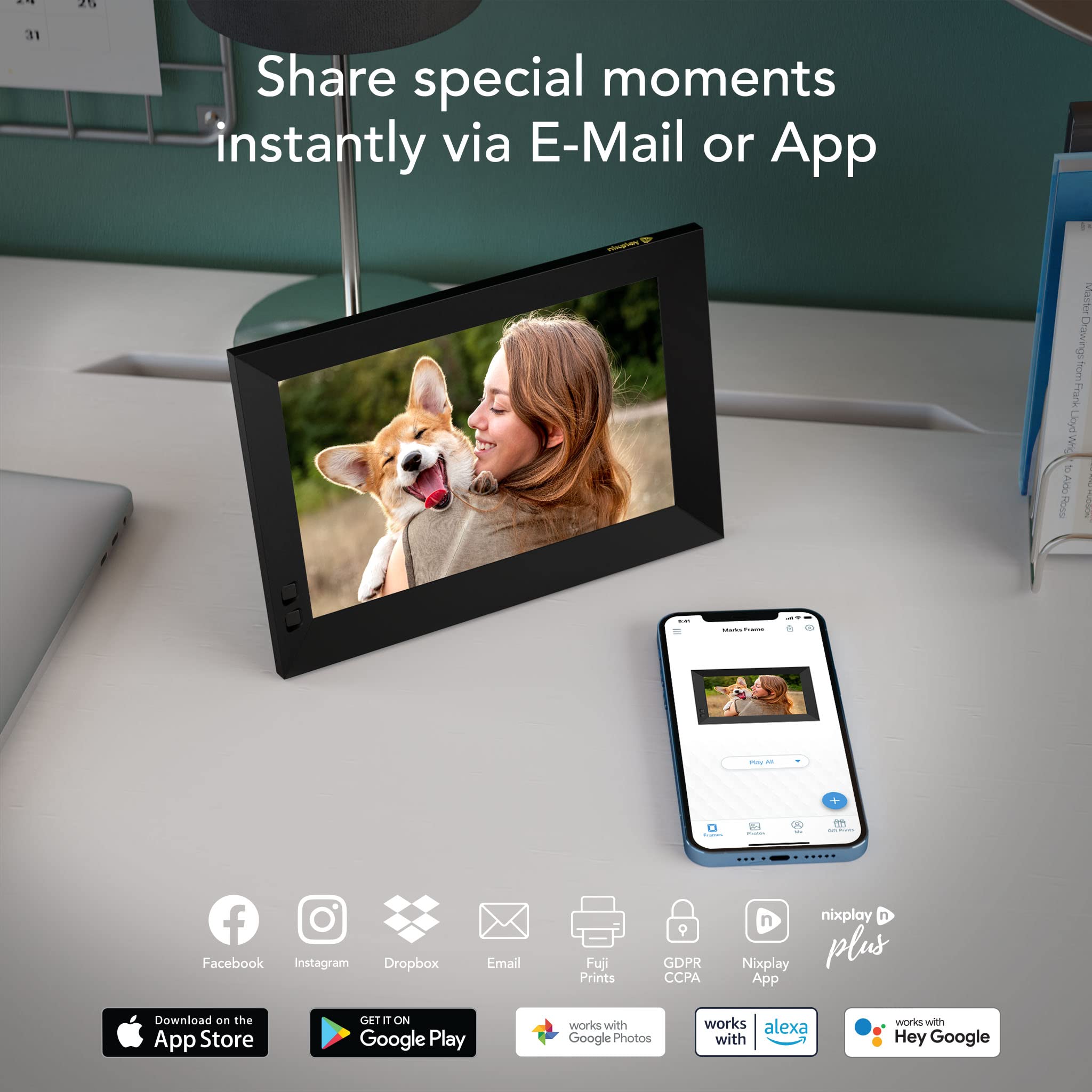 nixplay Seed 8インチ デジタルフォトフレーム ブラック Amazon.com : Nixplay Smart Digital Picture Frame I 8 inch I